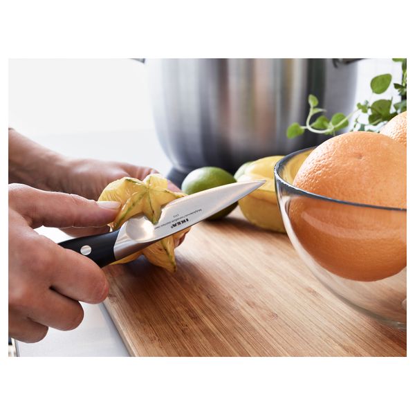 Нож для чистки овощей и фруктов ЮННСАМ, темно-серый (8 см) - фото 2