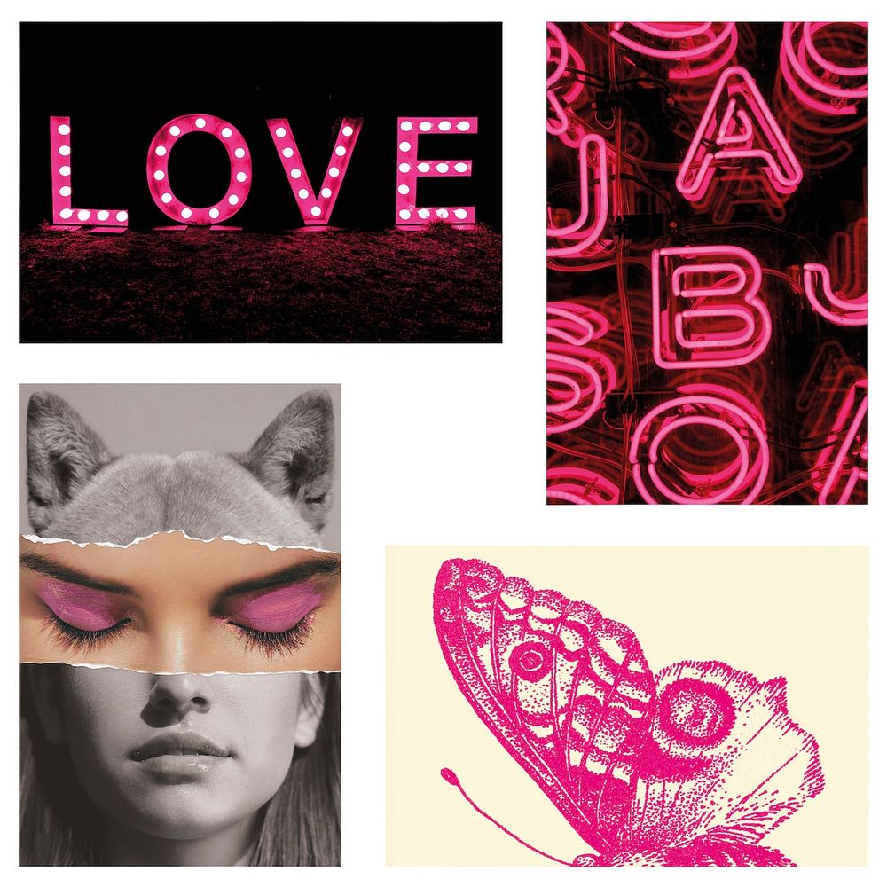 Открытка, love pink 10x15 см IKEA YLLEVAD ЮЛЛЕВАД 505.004.77 - фото 1