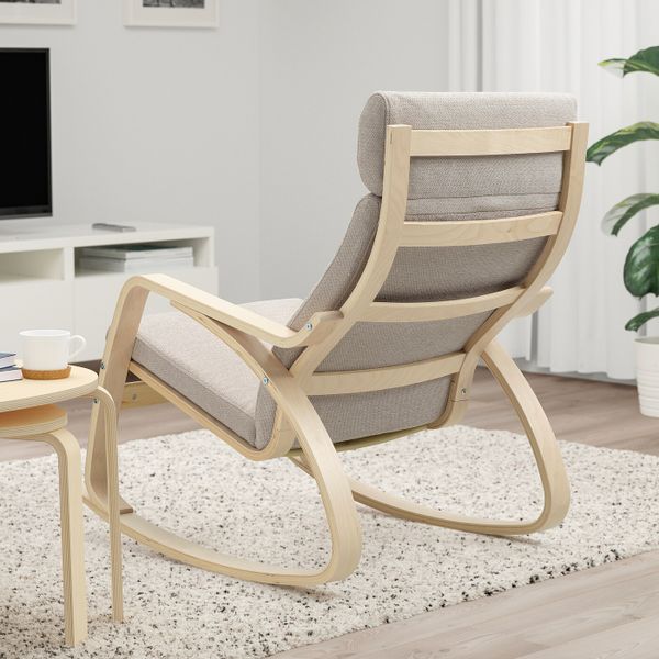 Кресло-качалка, береза/Хили бежевый IKEA POÄNG ПОЭНГ 293.987.64 - фото 3