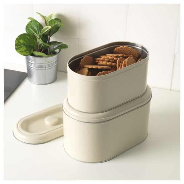 Набор банок, 2 шт БЕРОМЛИГ, бежевый - фото 2