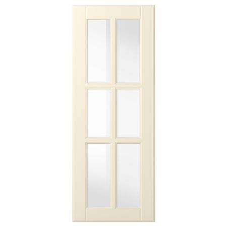 Стеклянная дверь БУДБИН, белый с оттенком