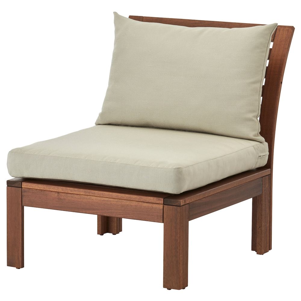 Садовое легкое кресло, коричневая морилка/Холло бежевый IKEA ЭПЛАРО 792.288.49 - фото 1