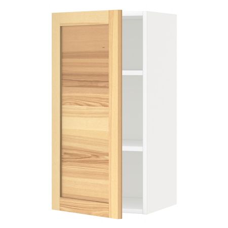 Навесной шкаф с полками, белый/Торхэмн ясень 40x80 см IKEA METOD МЕТОД 594.453.11