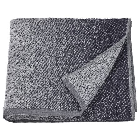 Банное полотенце, 70x140 см, белый/темно-синий IKEA NYCKELN 704.943.81