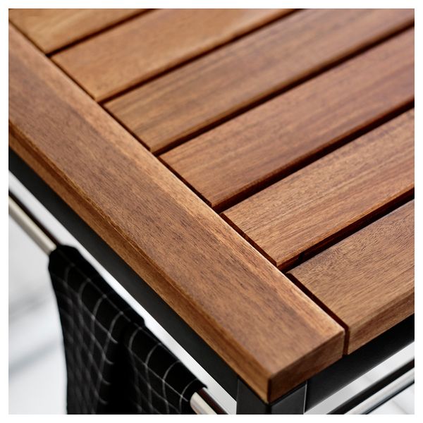 Тележка, для сада КЛАСЕН, нержавеющ сталь, коричневая морилка - фото 3