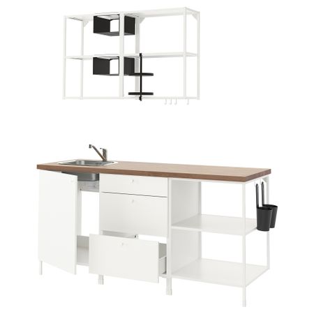 Кухня, белый, 183x63.5x222 см IKEA BEGIVENHET БЕГИВЕНХЕТ 993.374.61