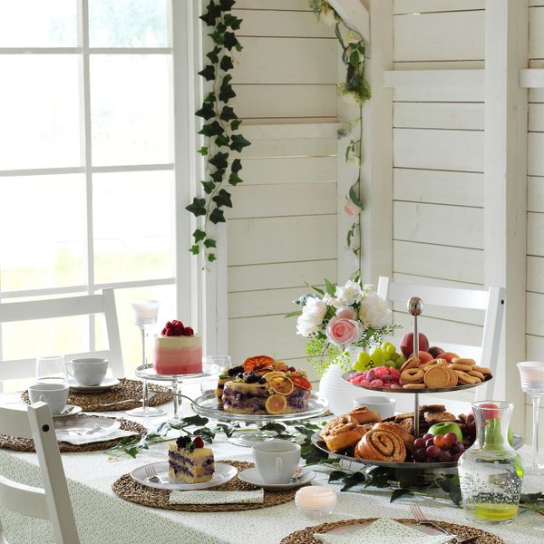 Сервировочная подставка с крышкой, прозрачное стекло 19 см IKEA INBJUDEN ИНБЬЮДЕН 004.913.24 - схема-чертеж с размерами