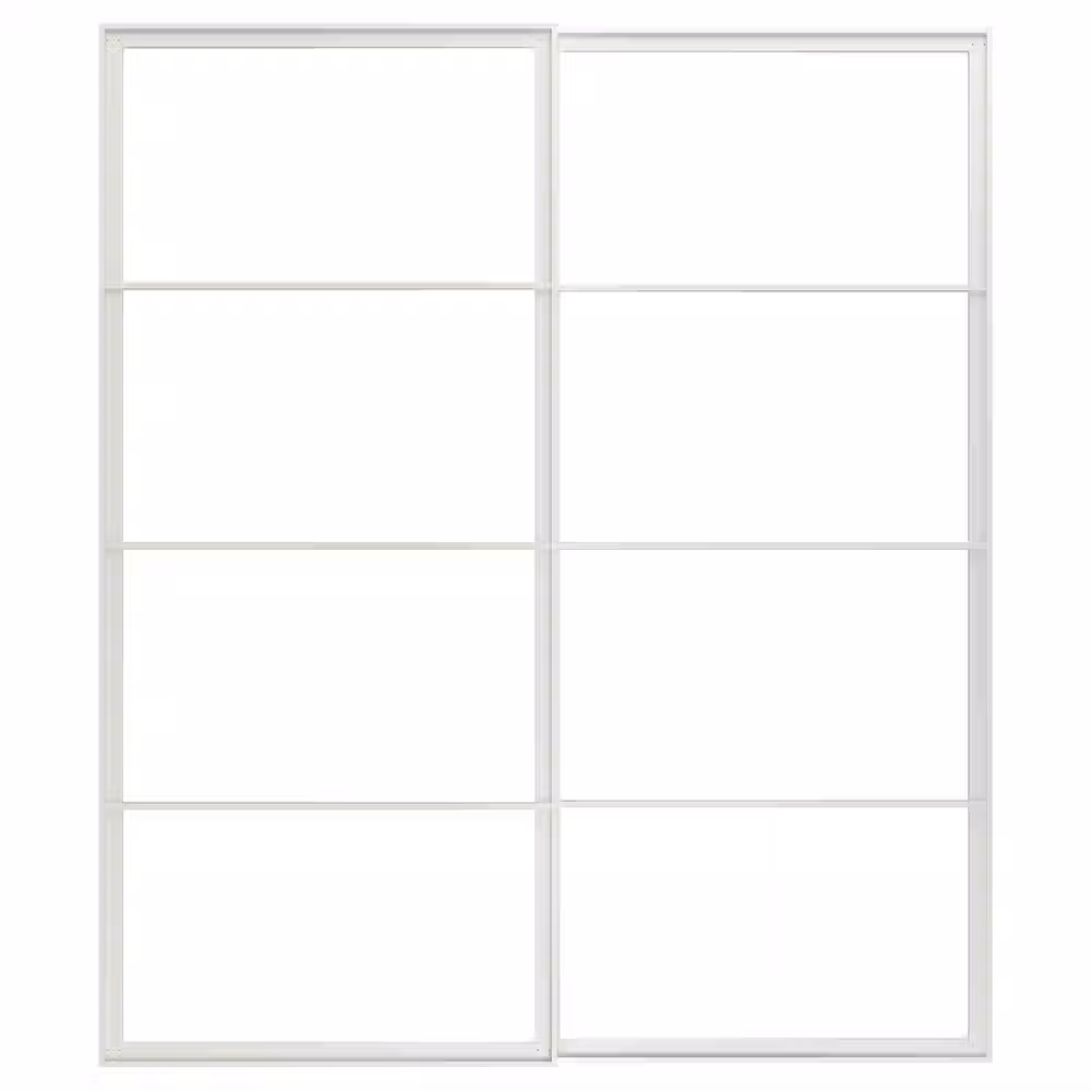 PAX Рама д/раздв дврц, с направл, 2 шт - белый 200x236 см - схема-чертеж с размерами