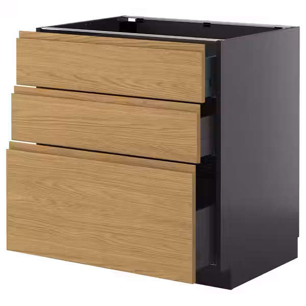 METOD / KNIVSHULT Напольный шкаф с 3 ящиками - фото 1