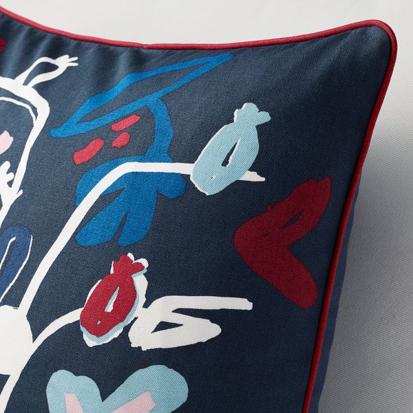 Чехол на подушку, темно-синий/разноцветный 50x50 см IKEA MÅLARBORSTE МОЛАРБОРСТЕ 504.474.37 - фото 3