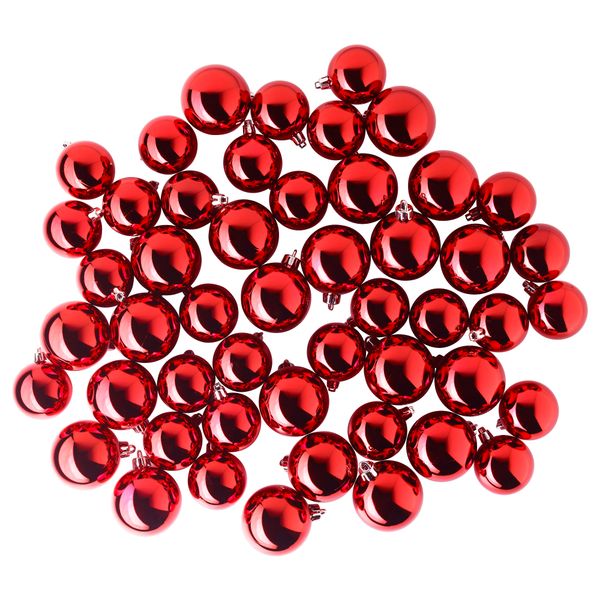 Украшение шар, 50 шт. ВИНТЕР 2016, красный - фото 1