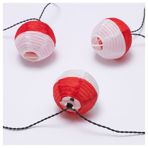 Гирлянда, 12 светодиодов СОЛВИДЕН, для сада, на солнечной батарее красный/белый - схема-чертеж с размерами