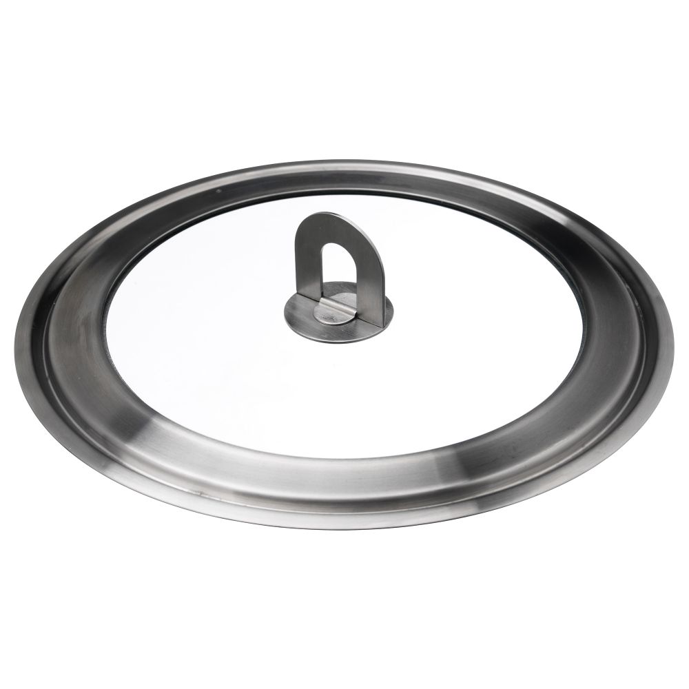 Крышка СТАБИЛЬ, нержавеющ сталь, прозрачное стекло (28 см) - фото 1