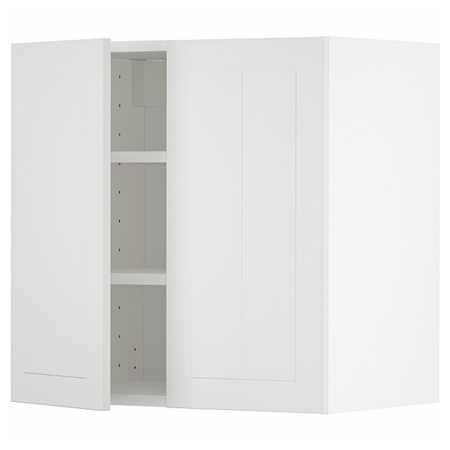Навесной шкаф с полками/2дверцы, белый/Стенсунд белый 60x60 см IKEA METOD МЕТОД 894.453.38