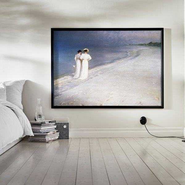 Картина с рамой, Летний вечер на пляже Скагена черный, 140x100 см IKEA BJÖRKSTA БЬЁРКСТА 994.168.25 - фото 3