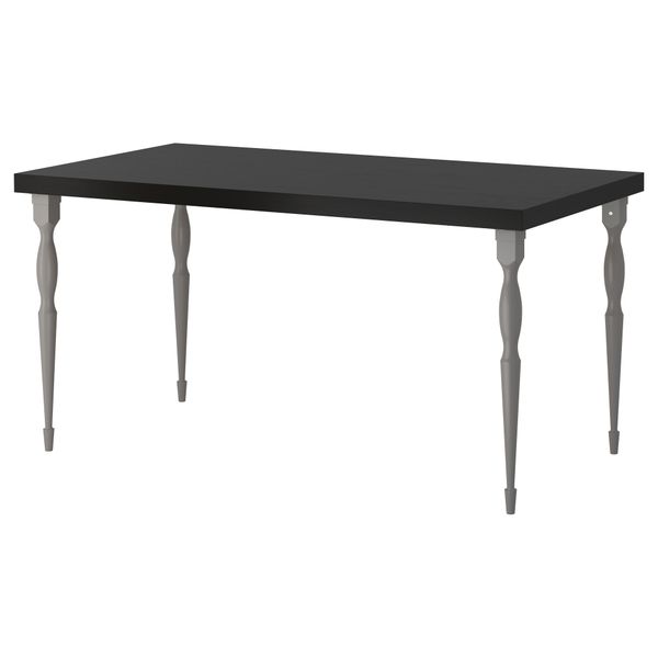 Стол ТОРНЛИДЕН / НИПЕН, черно-коричневый, серый (150x75 см) - фото 1