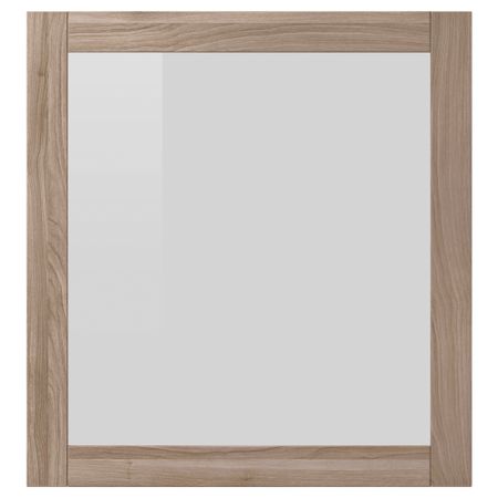 Стеклянная дверь СИНДВИК, серая морилка п/грецкий орех (60x64 см)