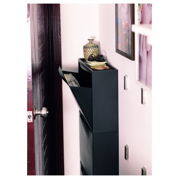 Галошница шкаф ТРОНЭС, черный (51x39 см) - схема-чертеж с размерами