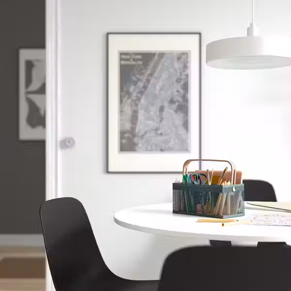 VIMPELFISK ВИМПЕЛФИСК Держатель столовых приборов - бамбук/серо-бирюзовый - схема-чертеж с размерами