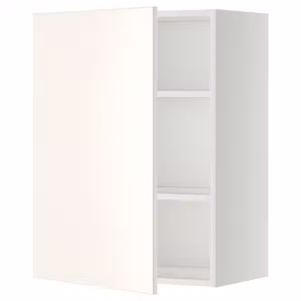 METOD Навесной шкаф с полками - белый/Veddinge белый 60x80 см - фото 1