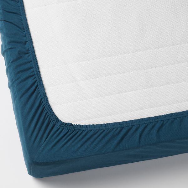 Натяжная простыня для раздвижной кровати,2шт, темная бирюза IKEA LEN ЛЕН 504.018.92 - фото 2