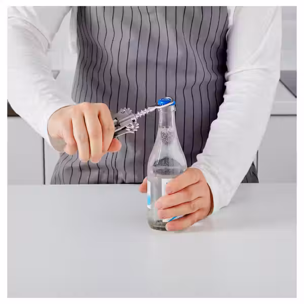 IDEALISK Штопор - серебристый/матовая поверхность - схема-чертеж с размерами