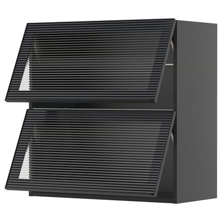 METOD Навесн горизонт шкаф/2стеклян двери