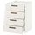 Напольный шкаф, 4 фронтальных панели, 4 ящика МЕТОД / ФОРВАРА, белый, Мэрста белый