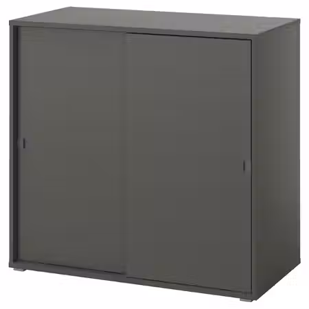 VIHALS Шкаф с раздвижными дверцами - темно-серый 95x47x90 см