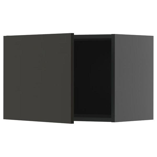 METOD Навесной шкаф - черно-серый/Nickebo матовый антрацит 60x40 см - фото 1