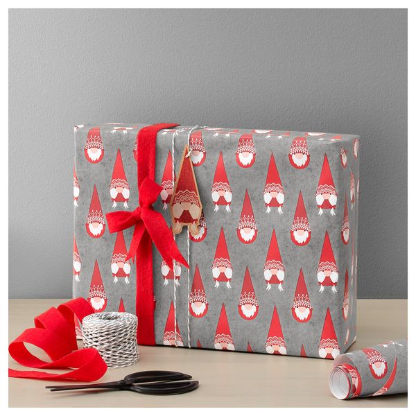 Рулон оберточной бумаги ВИНТЕР 2017, Санта Клаус, серый (4x0.7 м) - схема-чертеж с размерами