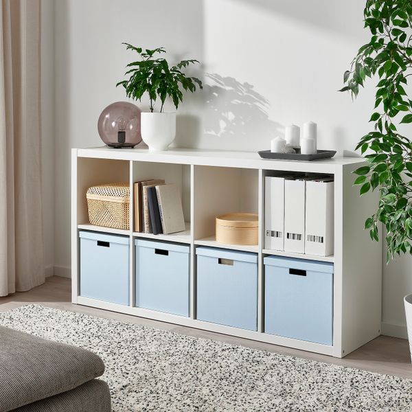 Коробка с крышкой, синий 32x35x32 см IKEA TJENA ТЬЕНА 604.953.76 - фото 3