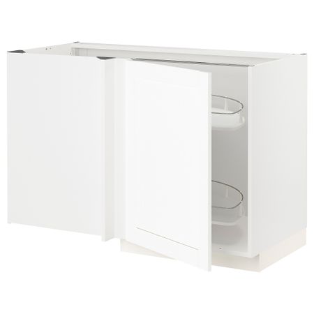 Угловой Напольный шкаф с выдвижной секцией, 128x68 cm IKEA METOD МЕТОД 194.735.94