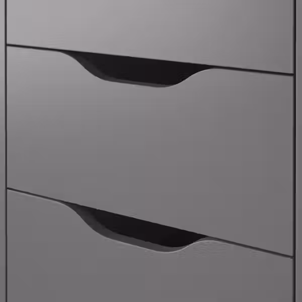 ALEX Тумба с ящиками на колесах - темно-серый/чёрный 36x76 см - фото 4