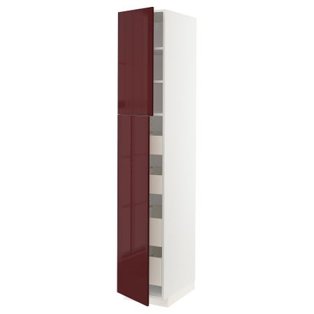 Высокий шкаф, 2 дверцы, 4 ящика IKEA METOD МЕТОД, MAXIMERA МАКСИМЕРА 494.541.60