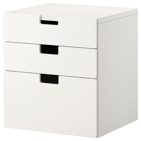 Комод с 3 ящиками СТУВА, белый (60x64 см)