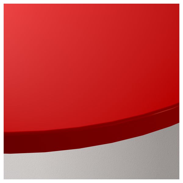 Столешница ХИССМОН, в форме кешью, красный (140x75 см) - схема-чертеж с размерами