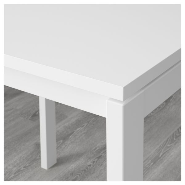 Стол и 4 стула МЕЛЬТОРП / НИССЕ, белый, оранжевый (125 см) - схема-чертеж с размерами