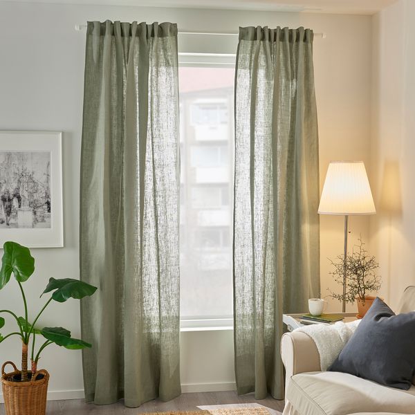 Ткань, 150 см, светлый серо-зеленый IKEA AINA АЙНА 005.163.72 - схема-чертеж с размерами