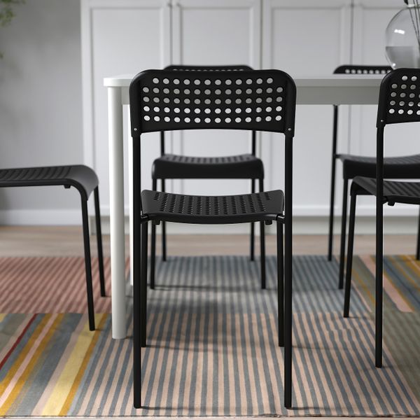 Стул, черный IKEA ADDE АДДЕ 603.608.67 - схема-чертеж с размерами