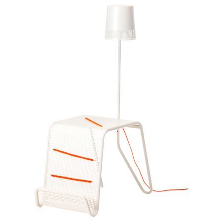 Придиванный столик с подсветкой ИКЕА ПС 2014, белый (68x38 см)