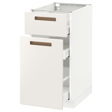 Напольный шкаф, выдвижной секцией, ящик МЕТОД / МАКСИМЕРА, белый, Мэрста белый