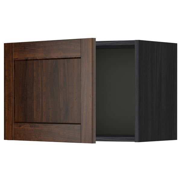 Шкаф навесной МЕТОД, черный, Эдсерум коричневый - схема-чертеж с размерами