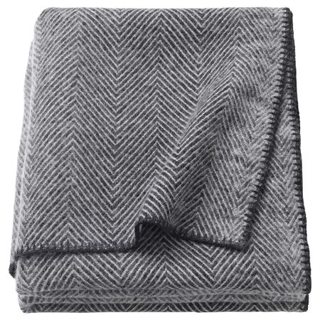 Плед, 150x200 см, серый IKEA STRIMLÖNN 703.203.81