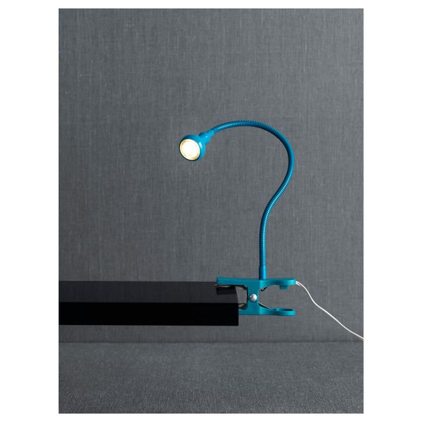 Лампа с зажимом, светодиодная ЯНШО, синий - схема-чертеж с размерами