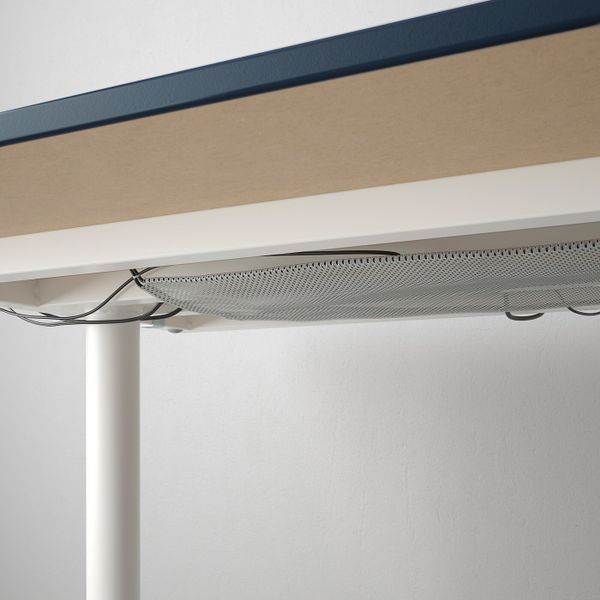 Стол с экраном, линолеум синий, белый 160x160 120 см IKEA БЕКАНТ 092.880.40 - фото 3