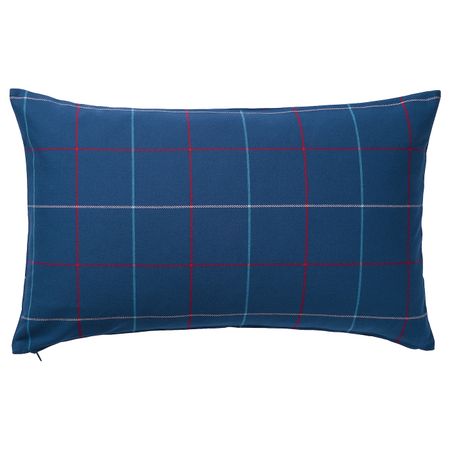 Подушка, синий/разноцветный клетка 40x65 см IKEA HÄSSLEBRODD ХЭССЛЕБРОДД 604.474.32