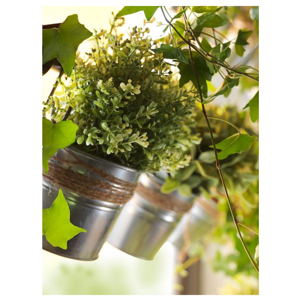 Искусственное растение в горшке ФЕЙКА, травы, различные растения (10 см) - схема-чертеж с размерами