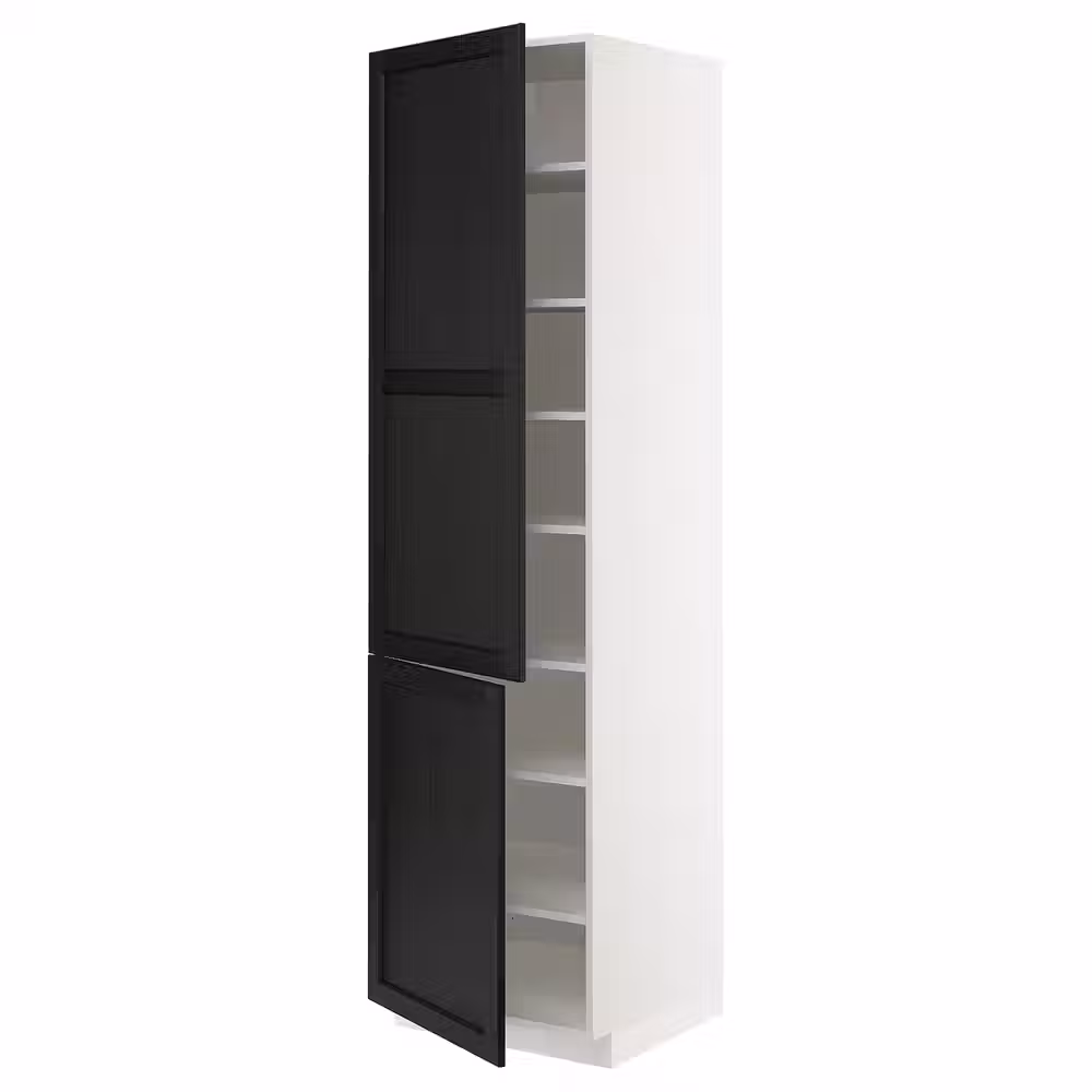 METOD Высокий шкаф с полками/2 дверцы - фото 1