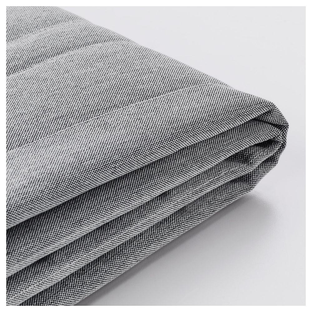 Чехол на 3-местный диван-кровать БЕДИНГЕ, Книса светло-серый - фото 1